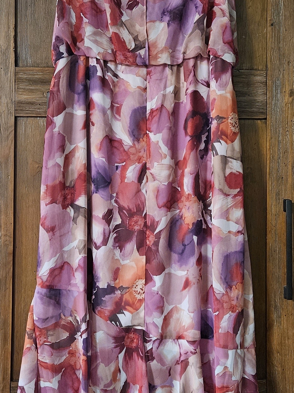 Xscape Floral Print Chiffon Midi Dress - Picture 5 of 7